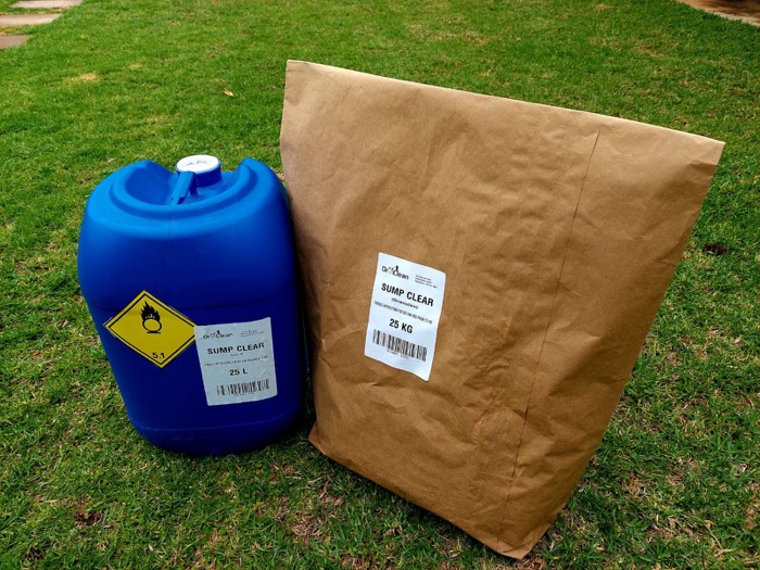 Sump Clear liquid