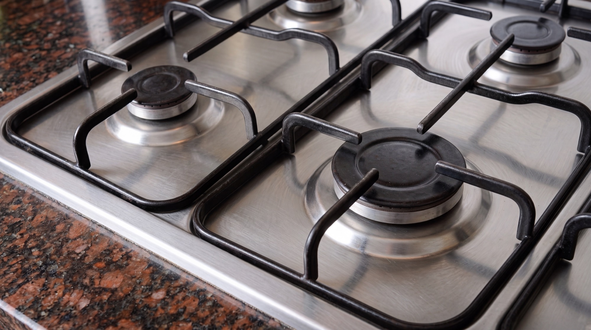 Stovetop after GreaseOff — spotless
